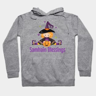 Samhain Wicca Witch Gift Pumpkin Pagan Family Design Hoodie